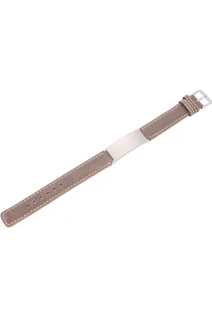 Manguun Herren Armband mit Identy-Platte, Leder