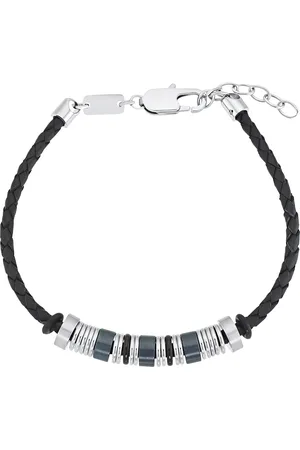 QS by s.Oliver Herren Armband "2301565", Leder/Edelstahl