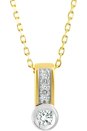 Moncara Damen Kette mit Anhänger "B405967", 375er 4 Diamanten, zus. ca. 0,08 Karat