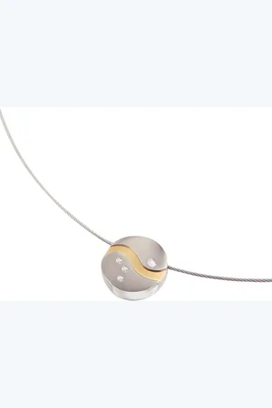 Boccia ® Damen Anhänger "07022-05", Titan mit 3 Diamanten, zus. ca. 0,035 Karat