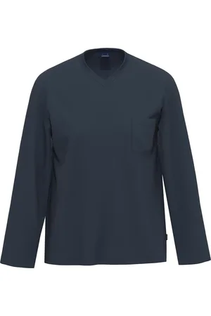 Ammann Schlafshirt, Langarm, Brusttasche, für Herren, , XL