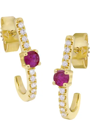 Vandenberg Damen Creolen, 375er Gold mit 18 Diamanten, zus. ca. 0,10 Karat