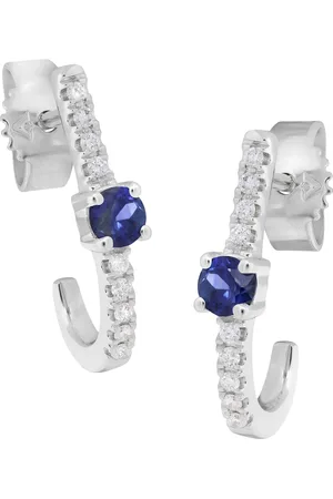 Vandenberg Damen Creolen, 375er Gold mit 18 Diamanten, zus. ca. 0,10 Karat