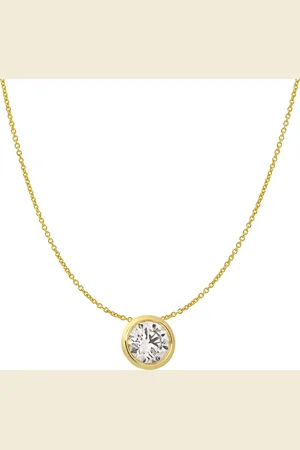 Moncara Damen Kette mit Anhänger, 585er 1 Diamanten, zus. ca. 0,4 Karat