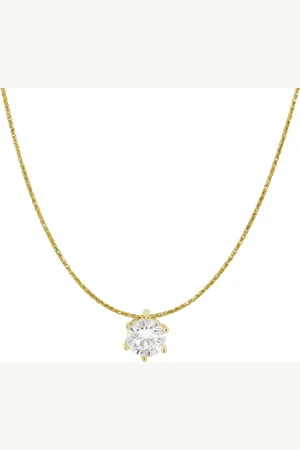 Moncara Damen Kette mit Anhänger, 585er 1 Diamant, ca. 0,25 Karat