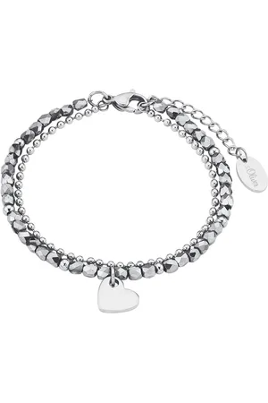 QS by s.Oliver Damen Armband mit Anhänger, Edelstahl