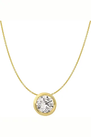 Moncara Damen Kette mit Anhänger, 585er Weiß 1 Diamanten, zus. ca. 0,7 Karat