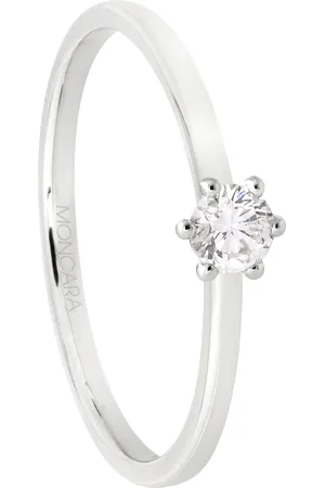 Moncara Damen Ring, 585er Gold mit 1 Diamant, ca. 0,15 Karat