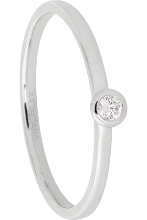 Moncara Damen Ring, 585er Gold mit 1 Diamant, ca. 0,05 Karat