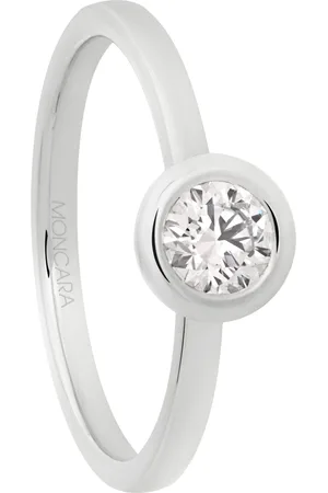 Moncara Damen Diamantring, 585er Gold mit 1 Diamant, ca. 0,40 Karat