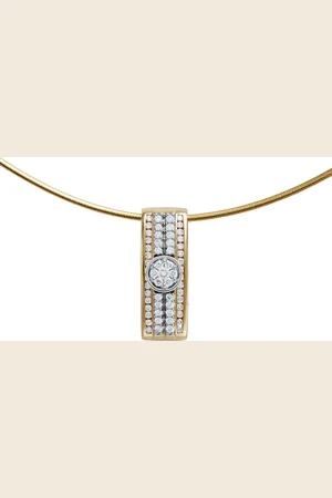 Moncara Damen Kette mit Anhänger, 585er 59 Diamanten, zus. ca. 0,60 Karat