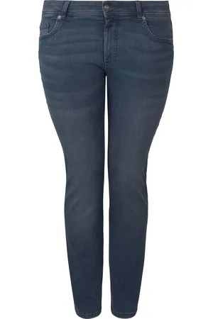 TOM TAILOR Plus Jeans, Slim-Jeans, Dark-Washed, für Damen, , 54