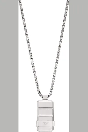 Emporio Armani Herren Kette mit Anhänger, Edelstahl