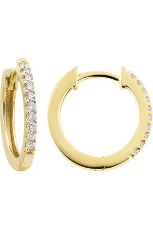 Vandenberg Damen Creolen, 375er Gold mit 20 Diamanten, zus. ca. 0,20 Karat