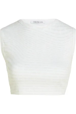 Calvin Klein Top, allover Markenprint, Rundhals, für Damen, , XS