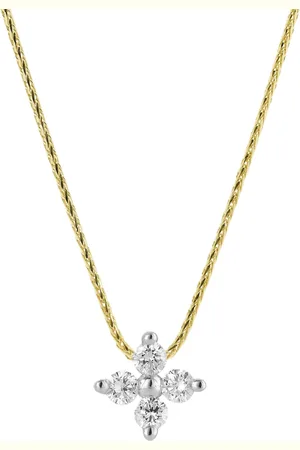 Moncara Damen Kette mit Anhänger, 585er Gelbgold 4 Diamanten, zus. ca. 0,20 Karat