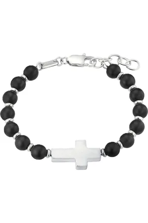 QS by s.Oliver Herren Armband, Edelstahl mit Achat