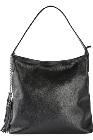Adagio Schultertasche, Reißverschluss, Leder, für Damen