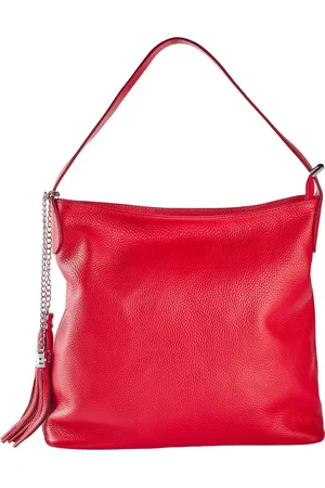Adagio Schultertasche, Reißverschluss, Leder, für Damen