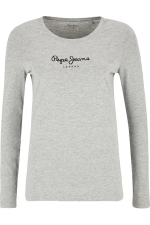 Pepe Jeans Langarmshirt, Rundhals, Logo-Print, für Damen, , XS