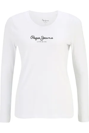 Pepe Jeans Langarmshirt, Rundhals, Logo-Print, für Damen, , L