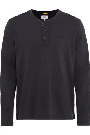 Camel Active Langarmshirt, Henley-Ausschnitt, Baumwolle, für Herren, , S