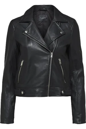 SELECTED Bikerjacke, Cropped Fit, Nahtdetails, für Damen, , 38