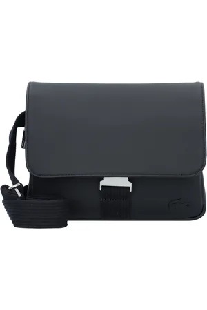 Lacoste Schulter-Business-Tasche, Kunstleder, Markenpatch