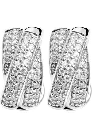 Vandenberg Damen Creolen, 585er Weißgold mit 82 Diamanten, zus. ca 0,6 Karat