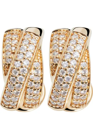 Vandenberg Damen Creolen, 585er Gold mit 82 Diamanten, zus. ca 0,6 Karat