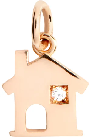 Dodo Charm "Haus", 375er Roségold mit 1 Diamant, ca. 0,1 ct.