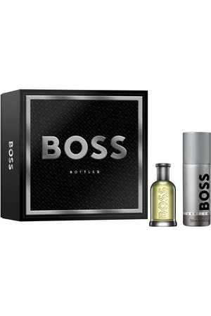 HUGO BOSS Bottled Duft-, Duftset (Eau de Toilette 50 ml, Deodorant-Spray 150 ml), Herren, holzig/fruchtig