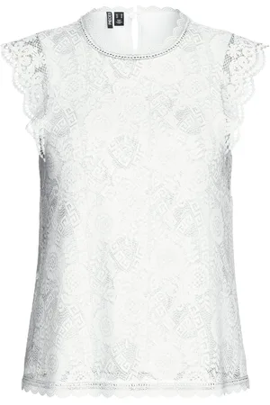 Pieces® Top, Spitze, für Damen, , L