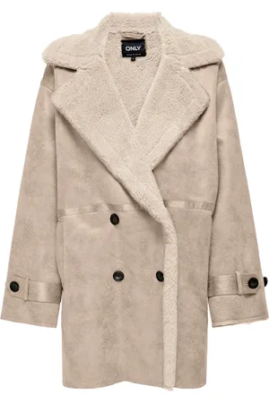 ONLY ® Kunstfellmantel "Ylva", Reverskragen, für Damen, , XL