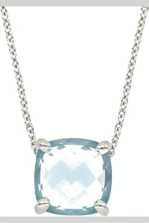 Vandenberg Damen Kette mit Anhänger, 925er Silber Topaz