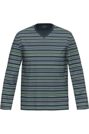 Ammann Org Stockholm Schlafanzug-Oberteil, V-Ausschnitt, für Herren, , 3XL