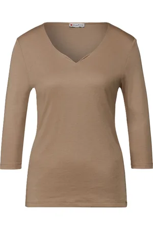 Street one T-Shirt, 3/4-Arm, Herzausschnitt, für Damen, , 46