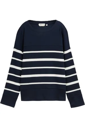 TOM TAILOR Langarmshirt, überschnittene Schultern, für Damen, , L