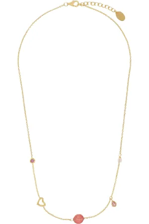 QS by s.Oliver Damen Kette mit Anhänger "Herz", 925er Silber Chalzedon