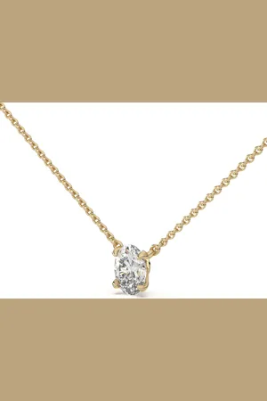 Pukka Berlin Damen Kette mit Anhänger, 585er 1 Lab Grown Diamant, ca. 1,00 Karat
