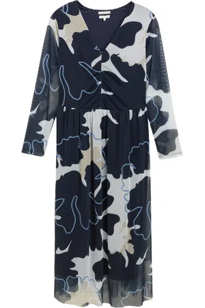 TOM TAILOR Volantkleid, V-Ausschnitt, für Damen, , 44
