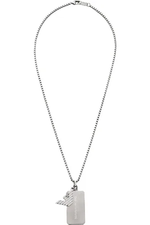 Emporio Armani Herren Kette mit Anhänger, Edelstahl