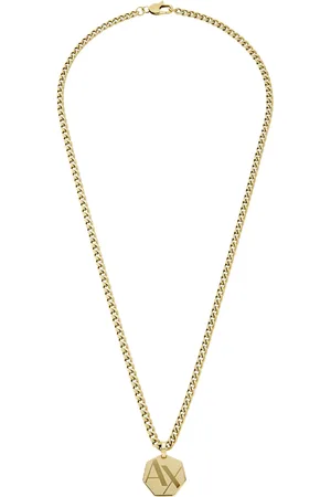 Armani Exchange Herren Kette mit Anhänger, Edelstahl
