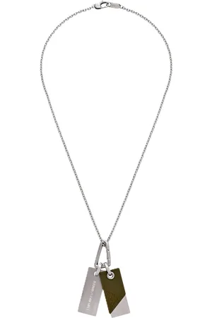 Emporio Armani Herren Kette mit Anhänger "Dog Tag", Edelstahl