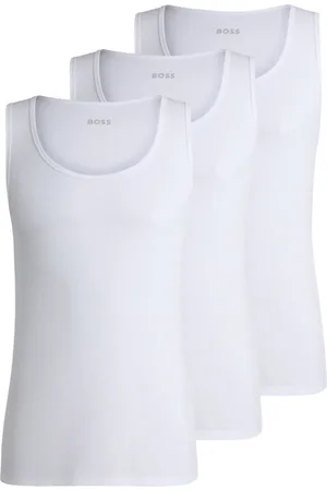 HUGO BOSS Rib Classic Unterhemden, 3er-Pack, Baumwolle, für Herren, , L