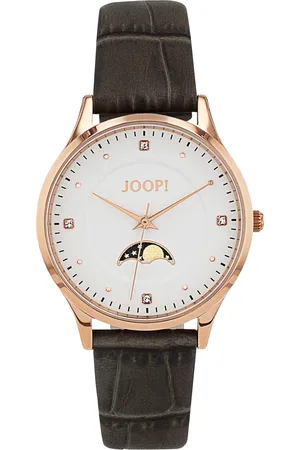 JOOP! Quarzuhr für Damen, Edelstahl | Leder Zirkonia synth.
