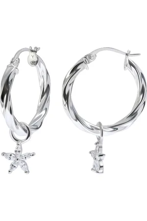 Vandenberg Damen Schmuck-Set, Creolen mit Anhängern, 925er