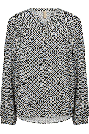 soyaconcept Shirtbluse " SC-PAN 2", Split-Neck, für Damen, , M