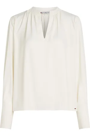 Tommy Hilfiger Blusenshirt, Viskose, Split-Neck, für Damen, , 42
