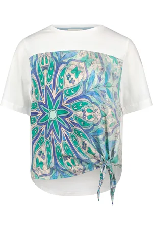 Cartoon T-Shirt, Halbarm, Bindesaum, für Damen, , 44